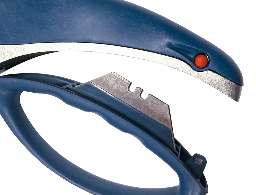 X-ATO Q-CONNECT XS6200 METALICO LARGO PRETO E CINZA COM CABO DE PLASTICO E COMPARTIMENTO PARA LAMINAS DE RECARGA