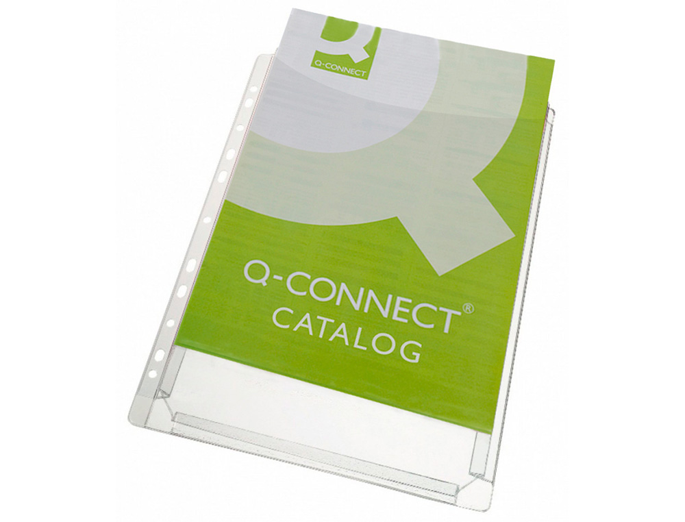 BOLSA CATALOGO/MICA Q-CONNECT COM FOLE DIN A4 PVC 180 MICRONS BOLSA DE 5 UNIDADES