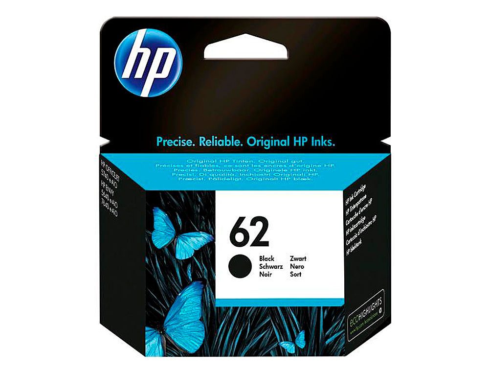 TINTEIRO HP 62 OFFICEJET 5640 / 7640 / 5740 PRETO -200 PAG
