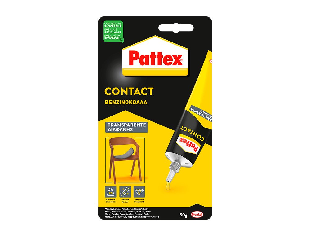 COLA PATTEX CONTACT TRANSPARENTE 50 GR EM BLISTER