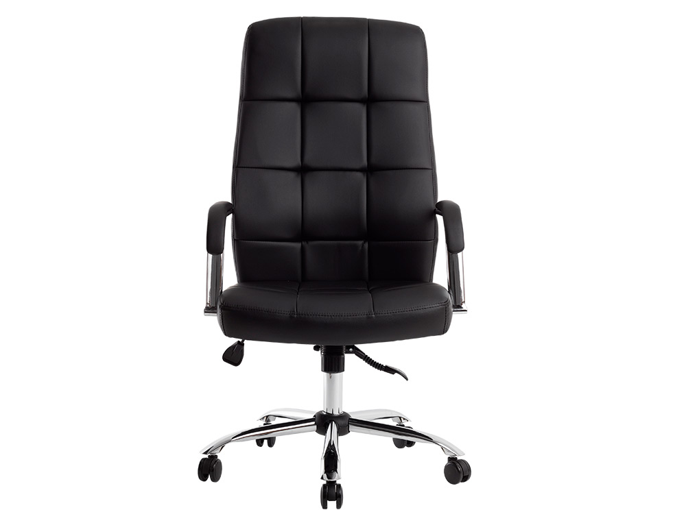 CADEIRA DE DIRECAO Q-CONNECT PIAVE IMIT DE PELE BASE METAL ALT MAX 1250 MM LARG 610 MM PROF 700 MM RODAS PREMIUM COR PRE