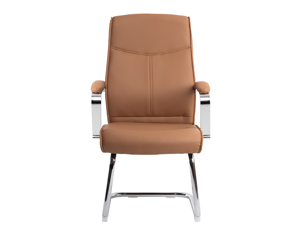 CADEIRA DE ESCRITORIO Q-CONNECT MODENA IMIT DE PELE BASE METAL ALT MAX 1050 MM LARG 630 MM PROF 650 COR CREME