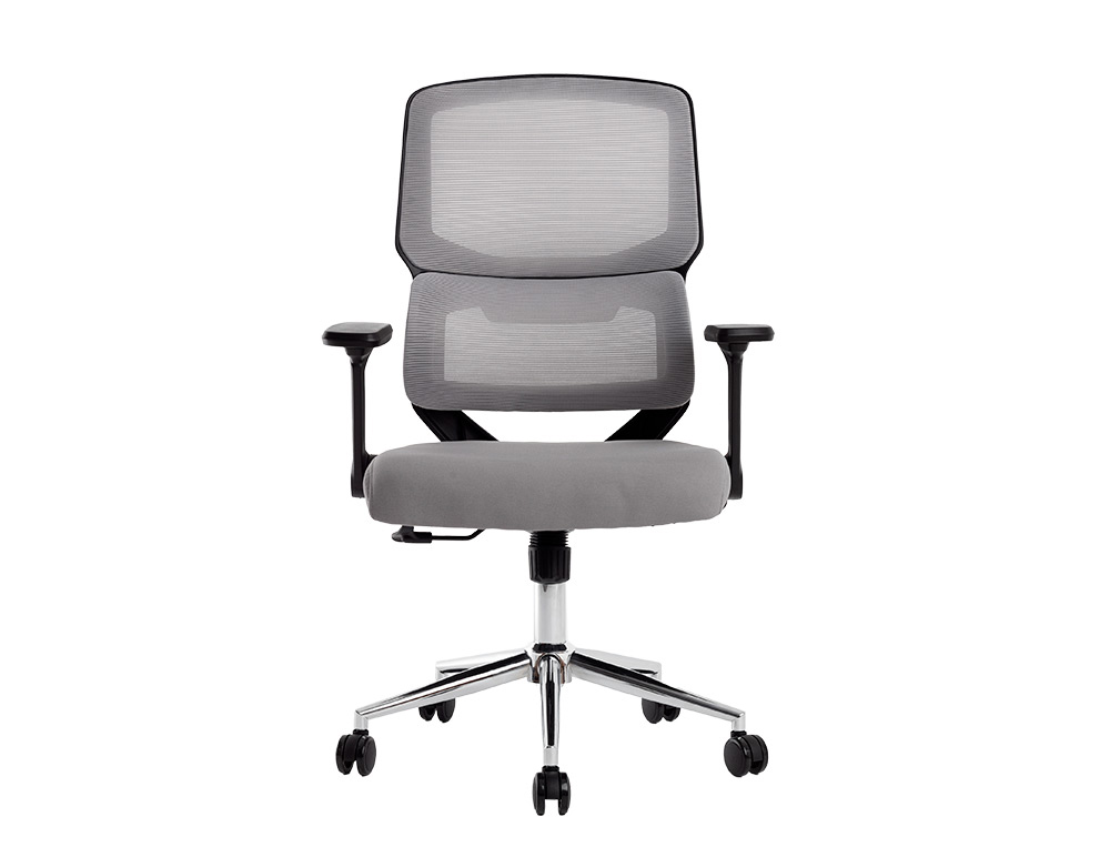 CADEIRA DE ESCRITORIO Q-CONNECT LUCCA MALHA BASE METAL ALT MAX 1090 MM LARG 700 MM PROF 650 MM RODAS PREMIUM COR PRETO/C