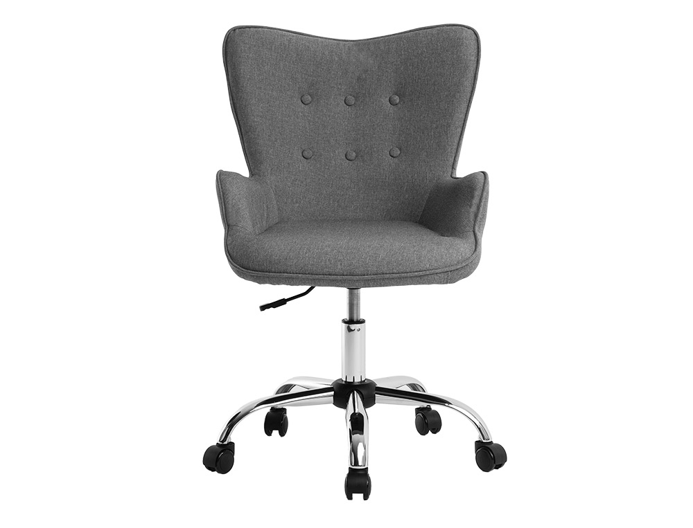 CADEIRA DE ESCRITORIO Q-CONNECT MESSINA BASE METAL ALT MAX 960 MM LARG 570 MM PROF 620 MM RODAS PREMIUM COR CINZA