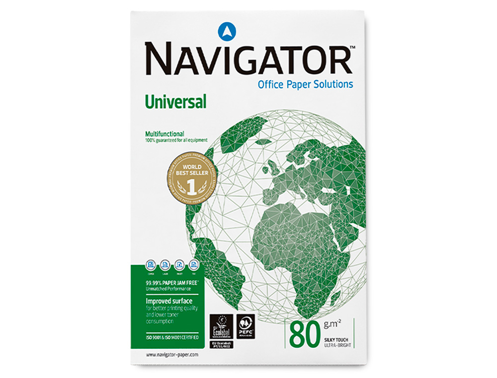 PAPEL FOTOCOPIA NAVIGATOR DIN A3 80 GR EMBALAGEM DE 500 FOLHAS