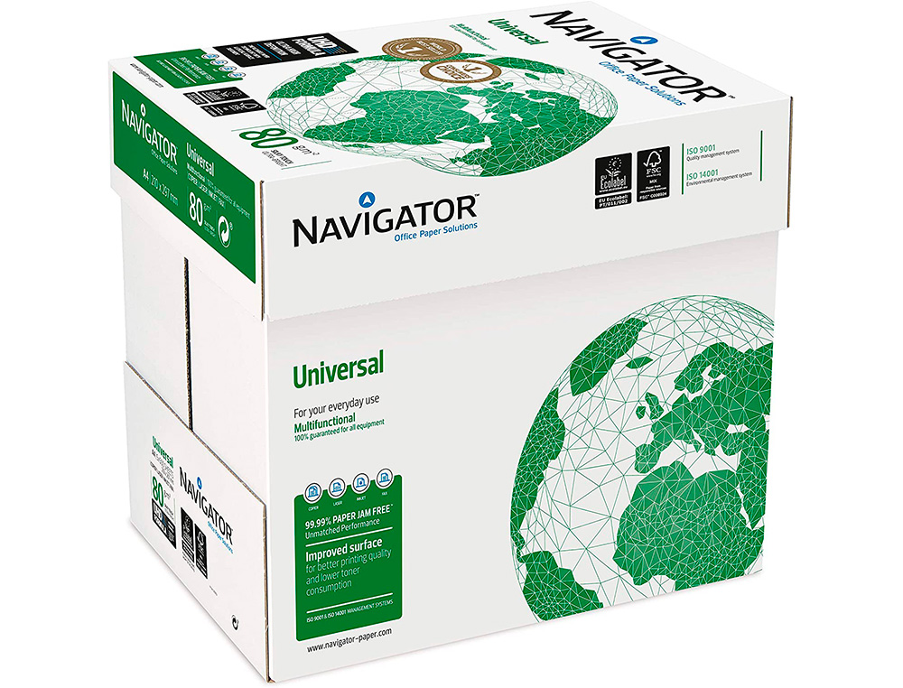 PAPEL FOTOCOPIA NAVIGATOR DIN A3 80 GR EMBALAGEM DE 500 FOLHAS