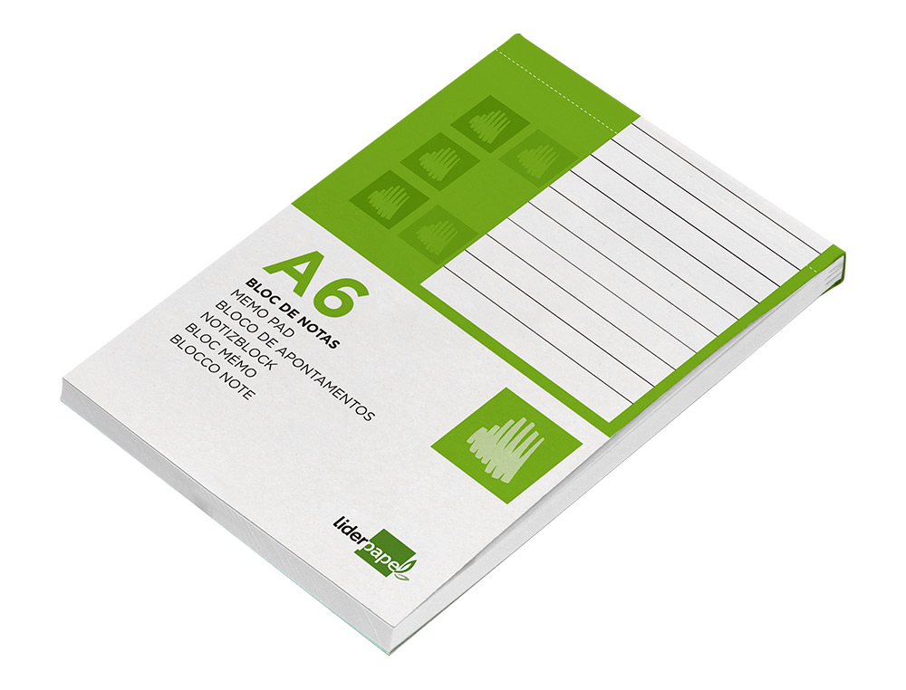 BLOCO DE APONTAMENTOS LIDERPAPEL DIN A6 80 F PAUTADO