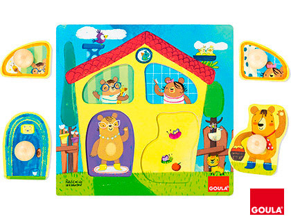 JOGO GOULA DIDATICO PUZZLE CASA DE FAMILIA DOS URSOS